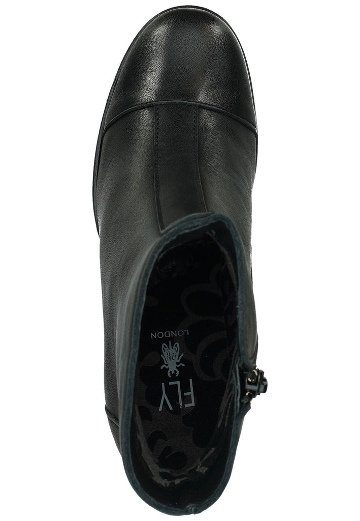 FLY London Stiefelette Leder Schwarz