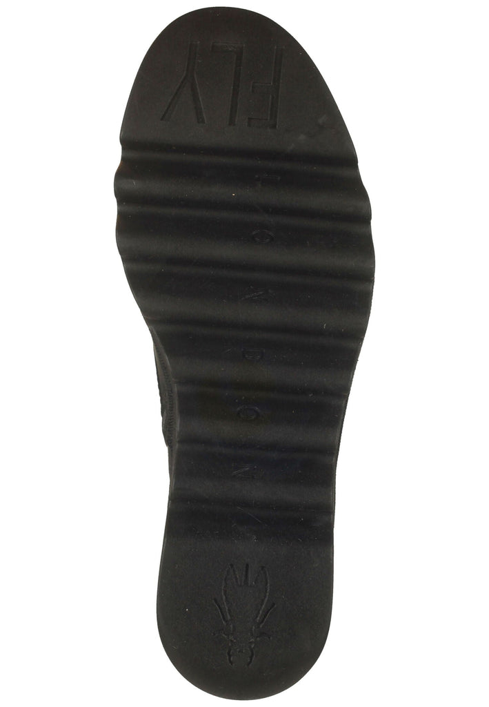 FLY London Stiefelette Leder Schwarz Warmfutter