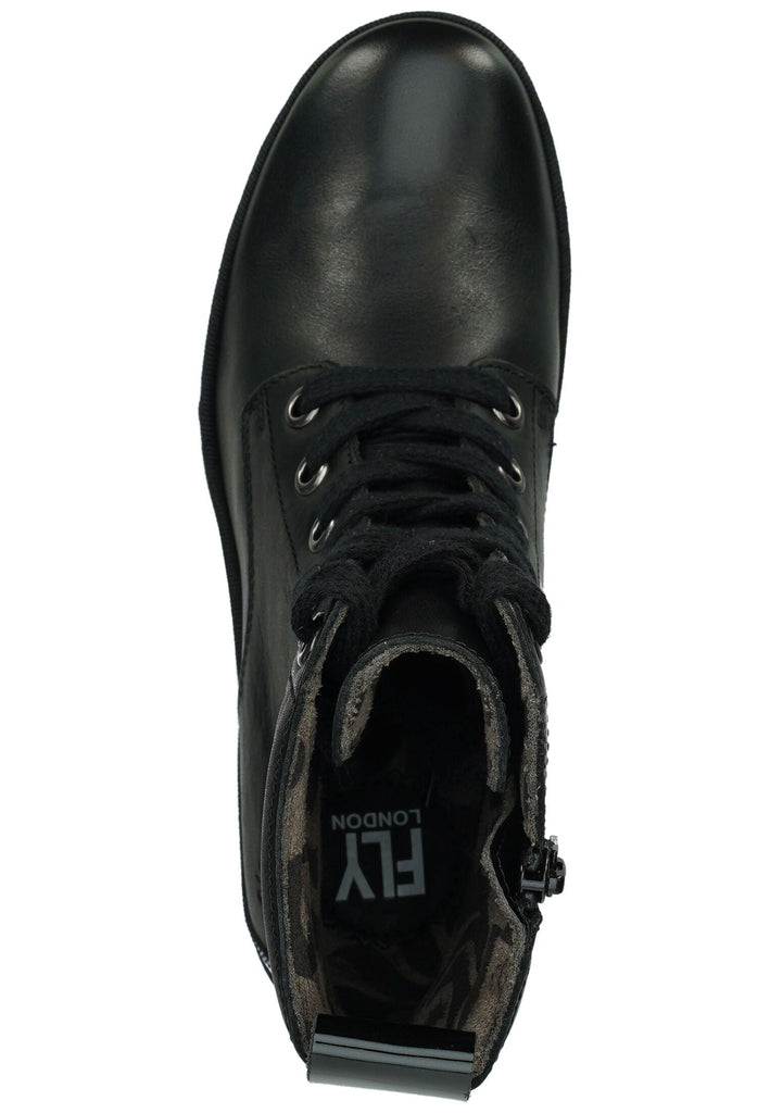 FLY London Stiefelette Leder Schwarz Warmfutter