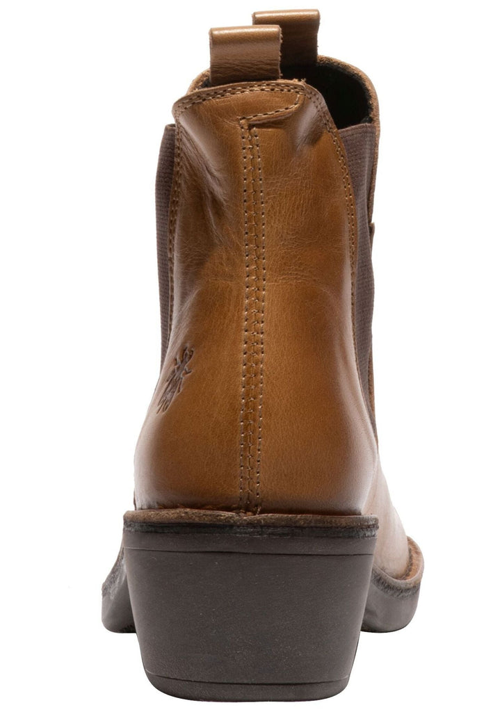 FLY London Stiefelette Leder/Textil Camel