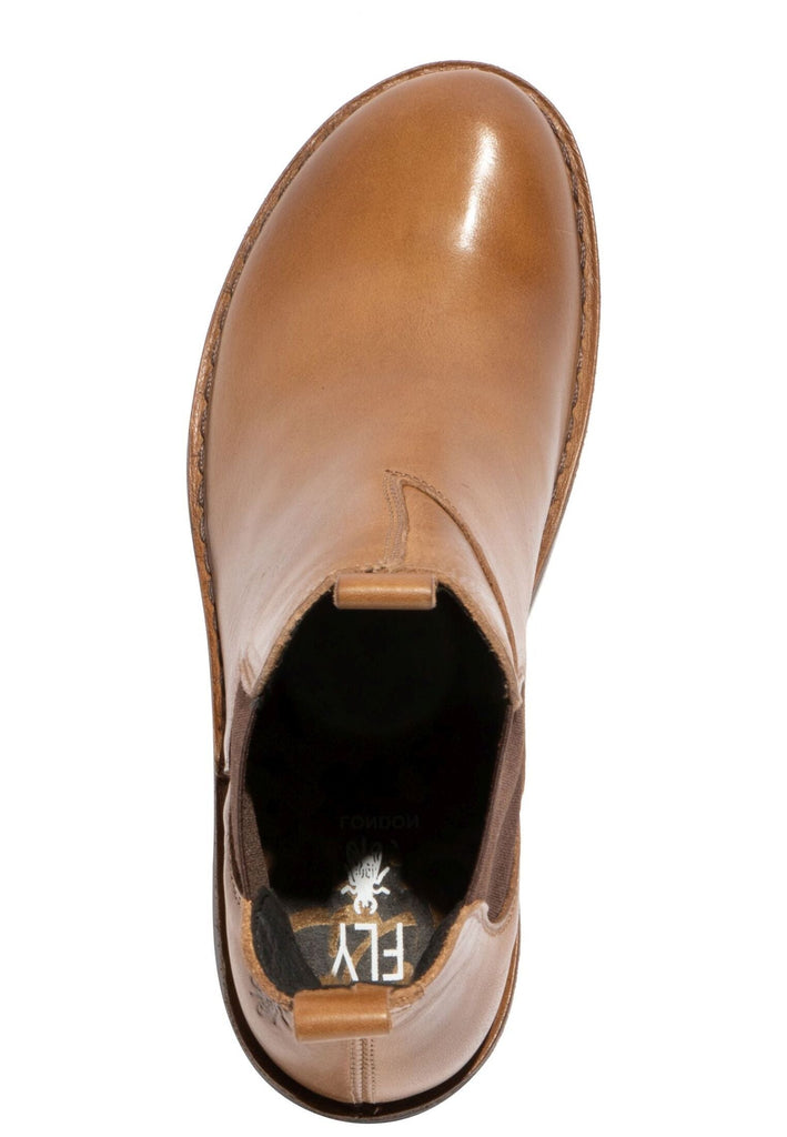 FLY London Stiefelette Leder/Textil Camel