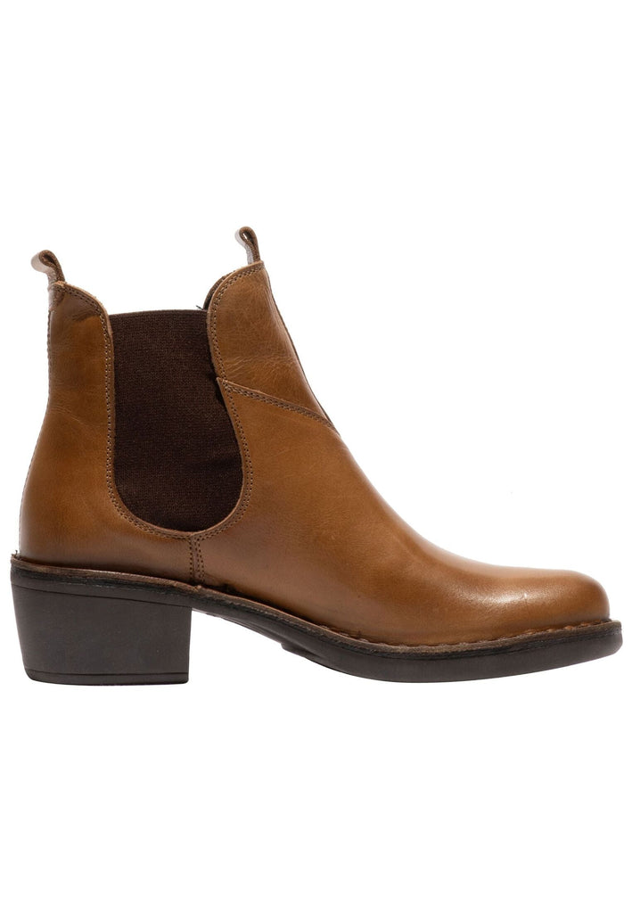 FLY London Stiefelette Leder/Textil Camel