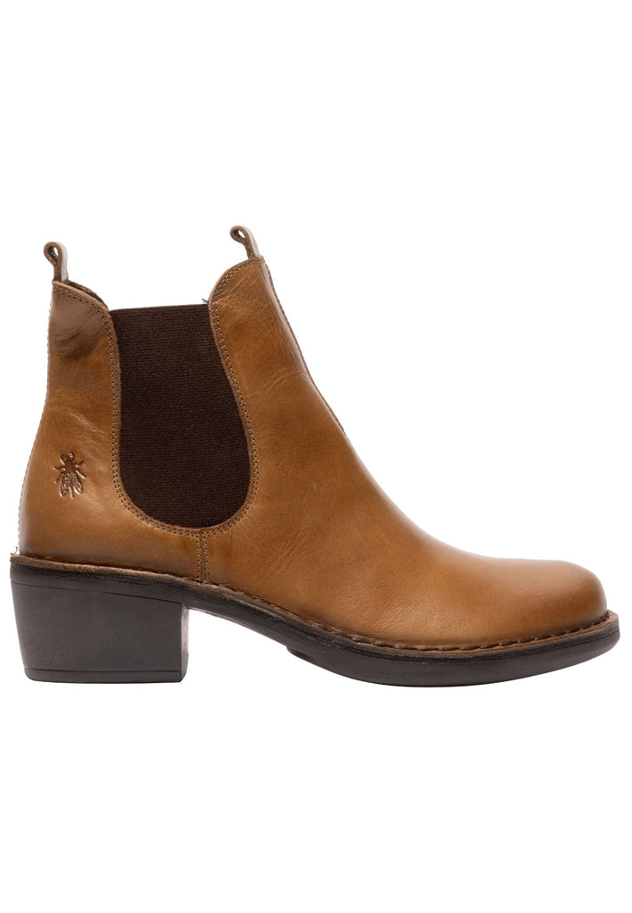 FLY London Stiefelette Leder/Textil Camel