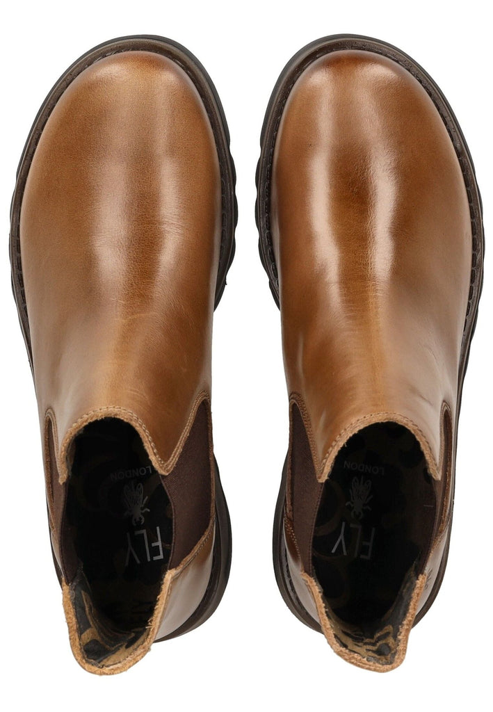 FLY London Stiefelette Leder/Textil Camel