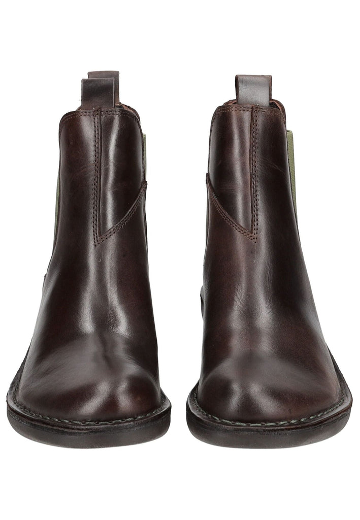 FLY London Stiefelette Leder/Textil Dunkelbraun