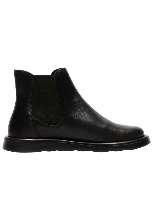 FLY London Stiefelette Leder/Textil Schwarz