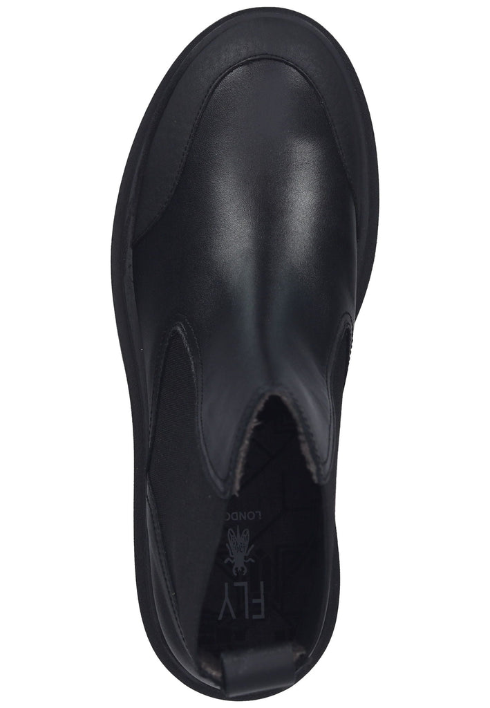 FLY London Stiefelette Leder/Textil Schwarz
