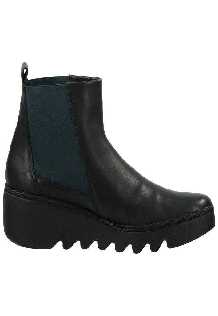 FLY London Stiefelette Leder/Textil Schwarz Warmfutter