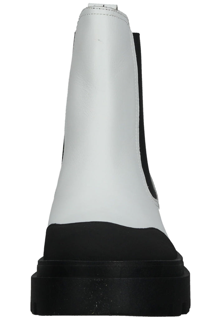 FLY London Stiefelette Leder/Textil Weiß