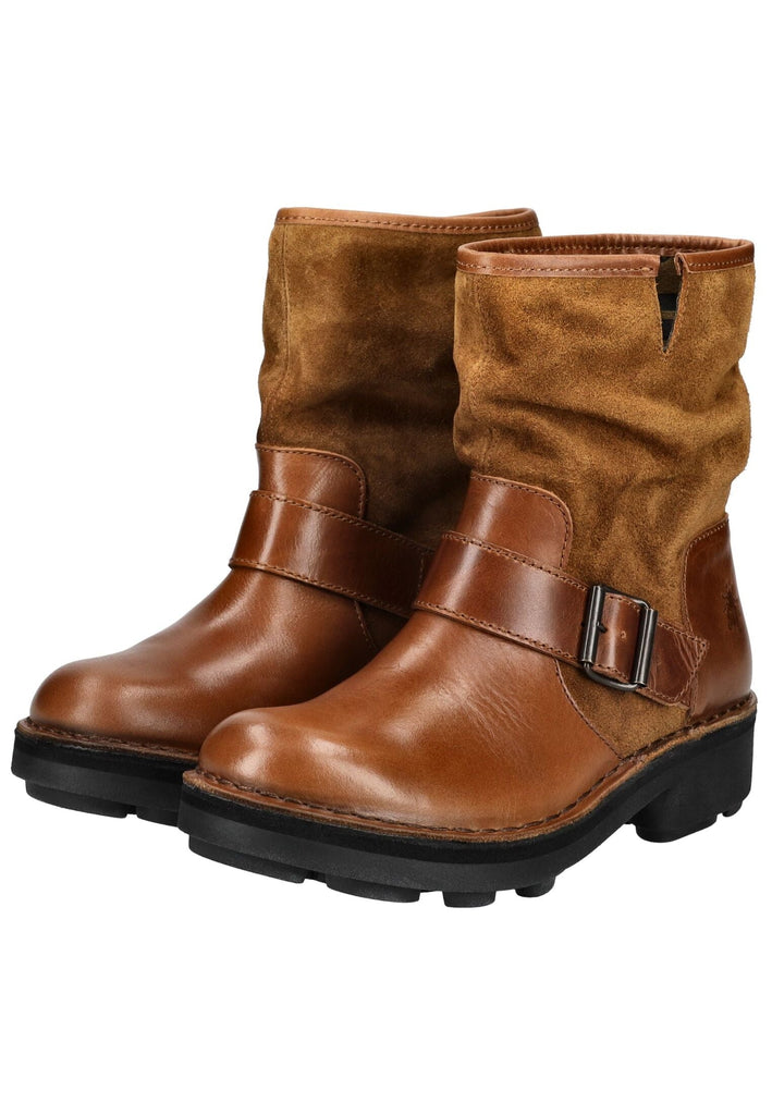 FLY London Stiefelette Leder Tobacco