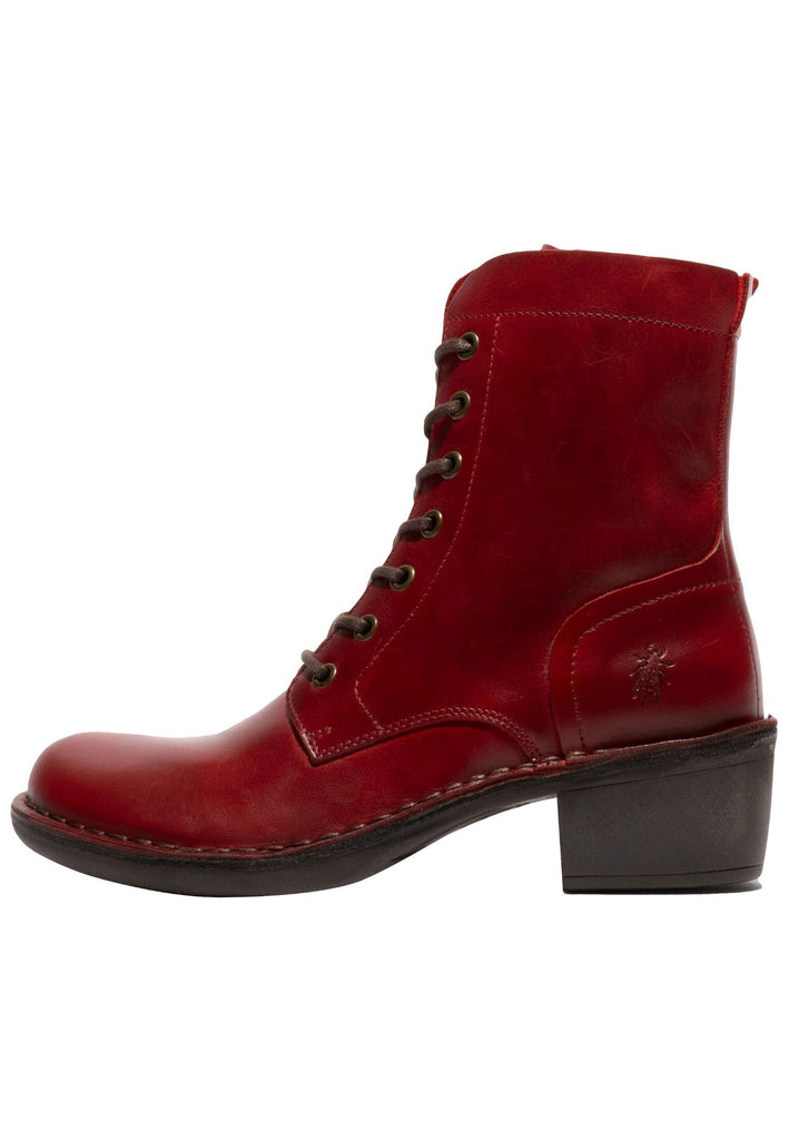Stiefeletten FLY London Stiefelette Leder Rot