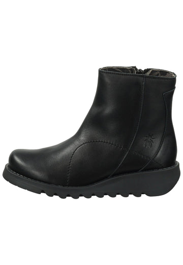 Stiefeletten FLY London Stiefelette Leder Schwarz