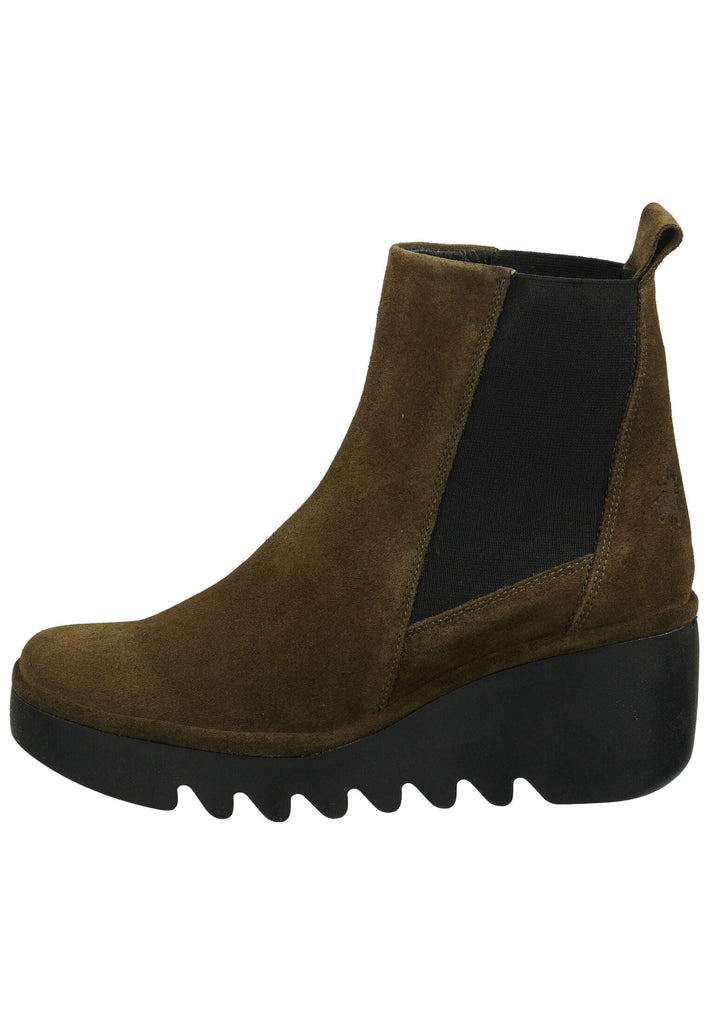 Stiefeletten FLY London Stiefelette Leder/Textil Braun Warmfutter