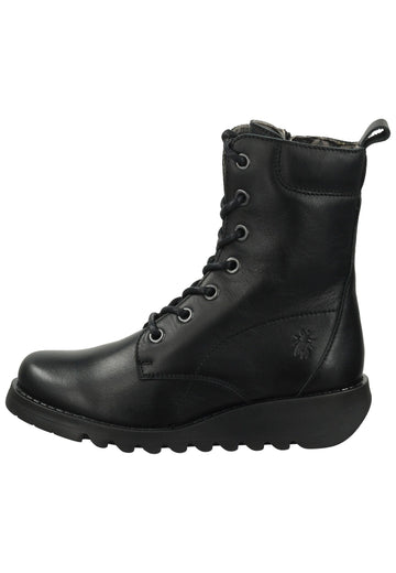 Stiefeletten FLY London Stiefelette Lederimitat Schwarz