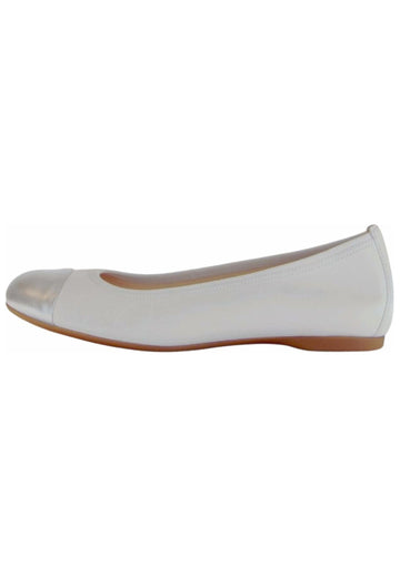 Ballerinas Gabor Ballerinas Nappaleder Weiß/Silber