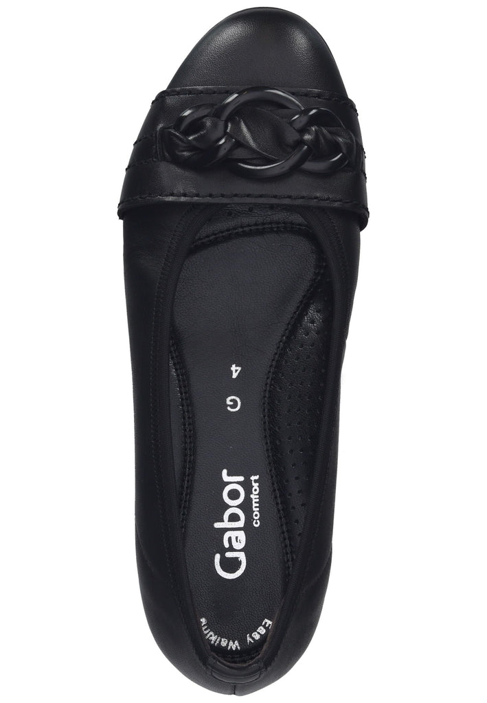 Gabor Ballerinas Glattleder Schwarz