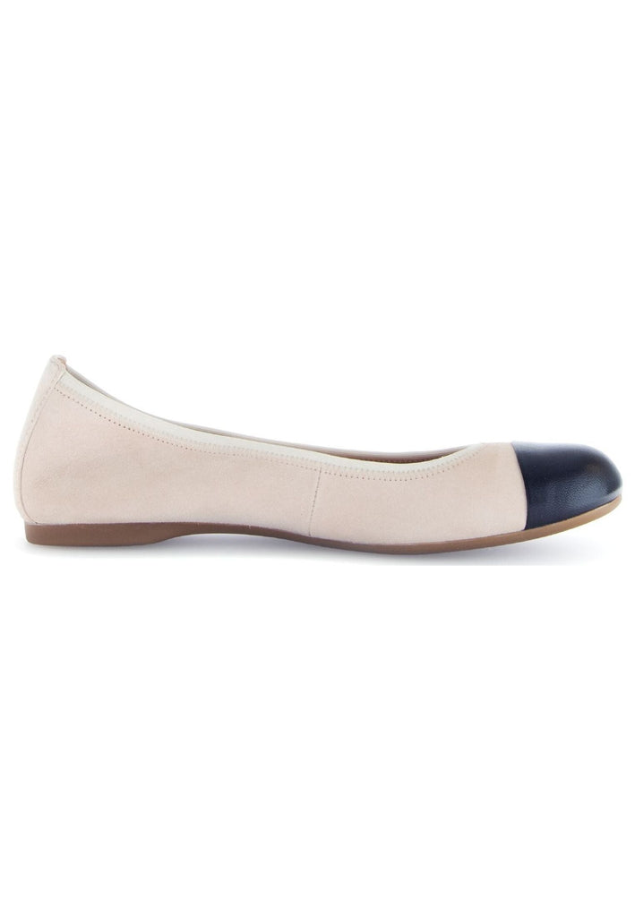 Gabor Ballerinas Leder Beige/Schwarz