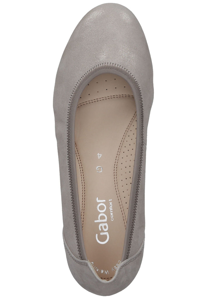 Gabor Ballerinas Leder Grau/Braun