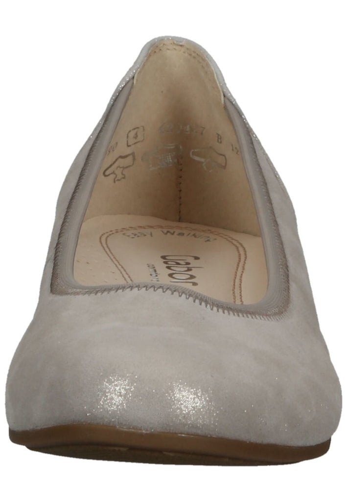 Gabor Ballerinas Leder Grau/Braun