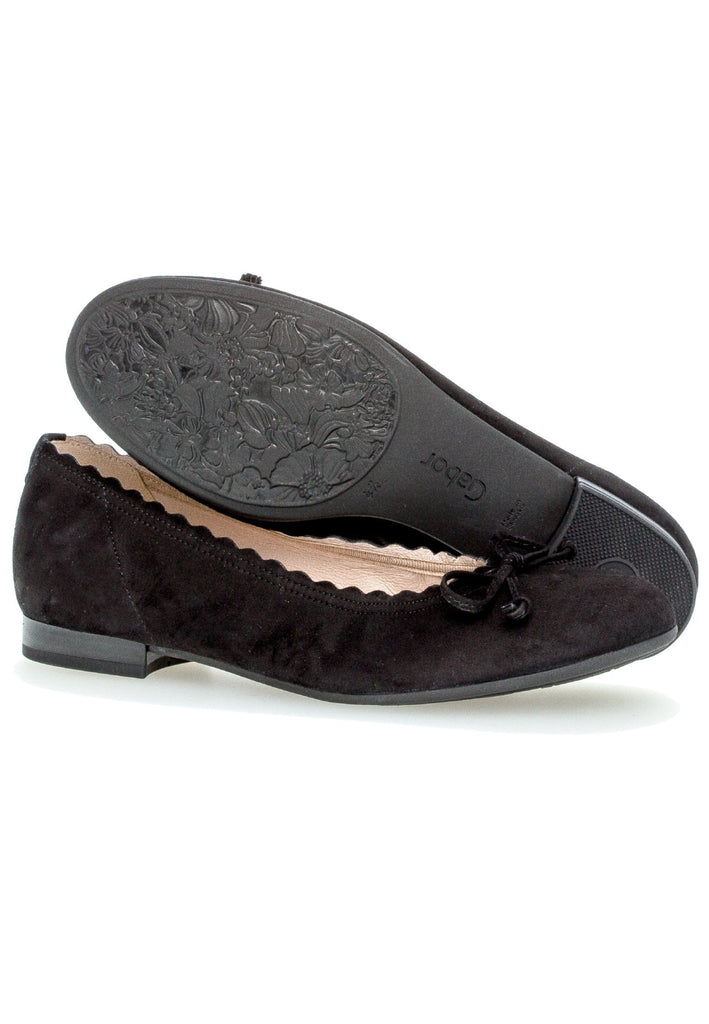Gabor Ballerinas Leder Schwarz