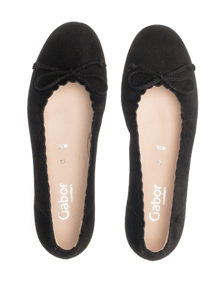 Gabor Ballerinas Leder Schwarz