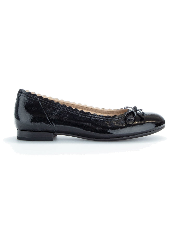 Gabor Ballerinas Leder Schwarz Lack