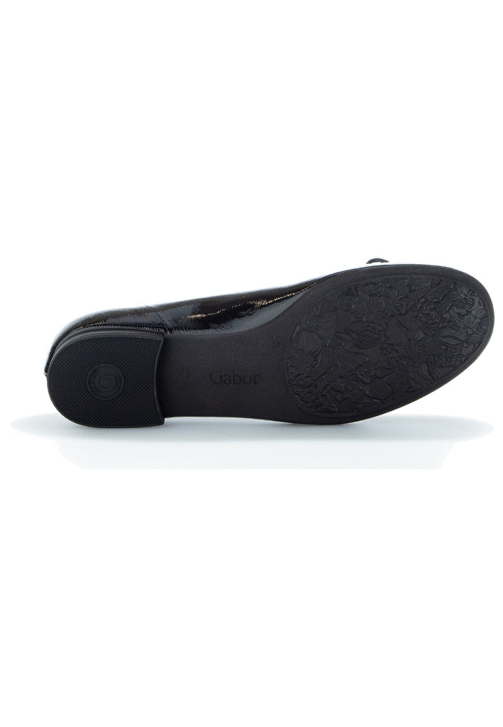 Gabor Ballerinas Leder Schwarz Lack