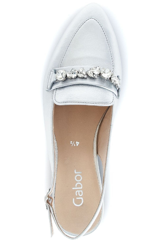 Gabor Ballerinas Leder Silber