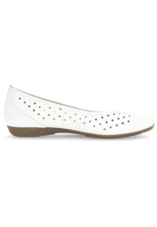 Gabor Ballerinas Leder Weiß