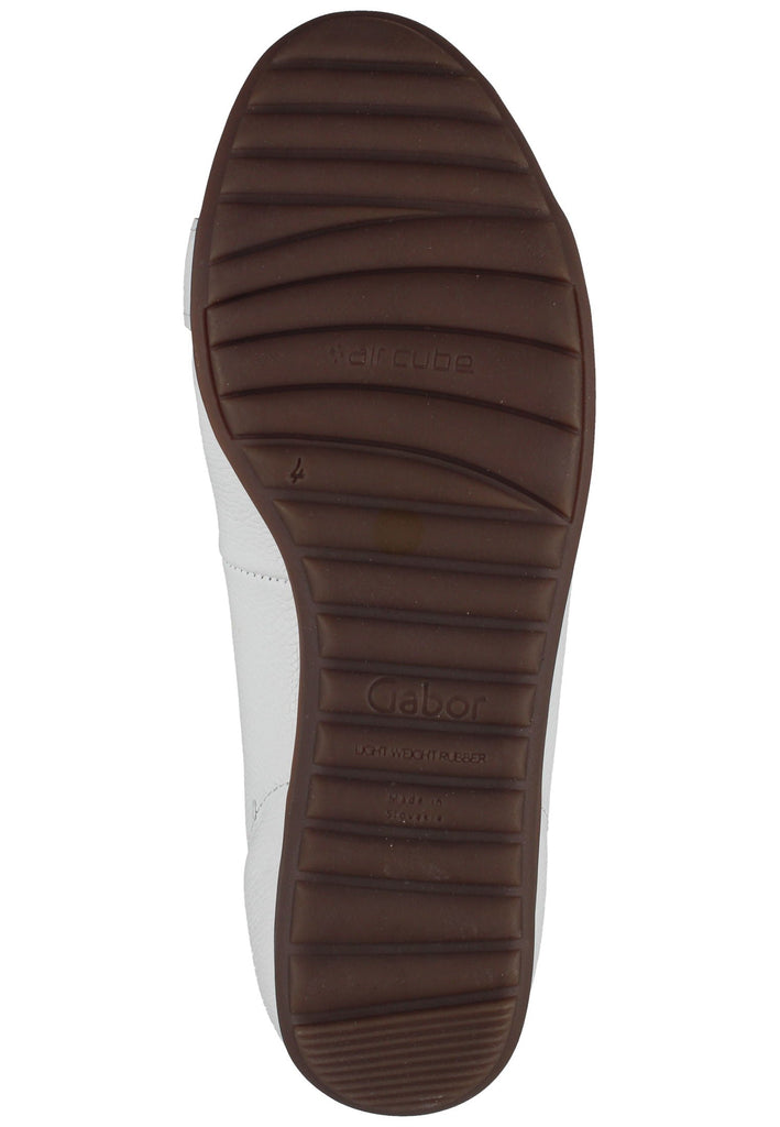 Gabor Ballerinas Leder Weiß/Silber