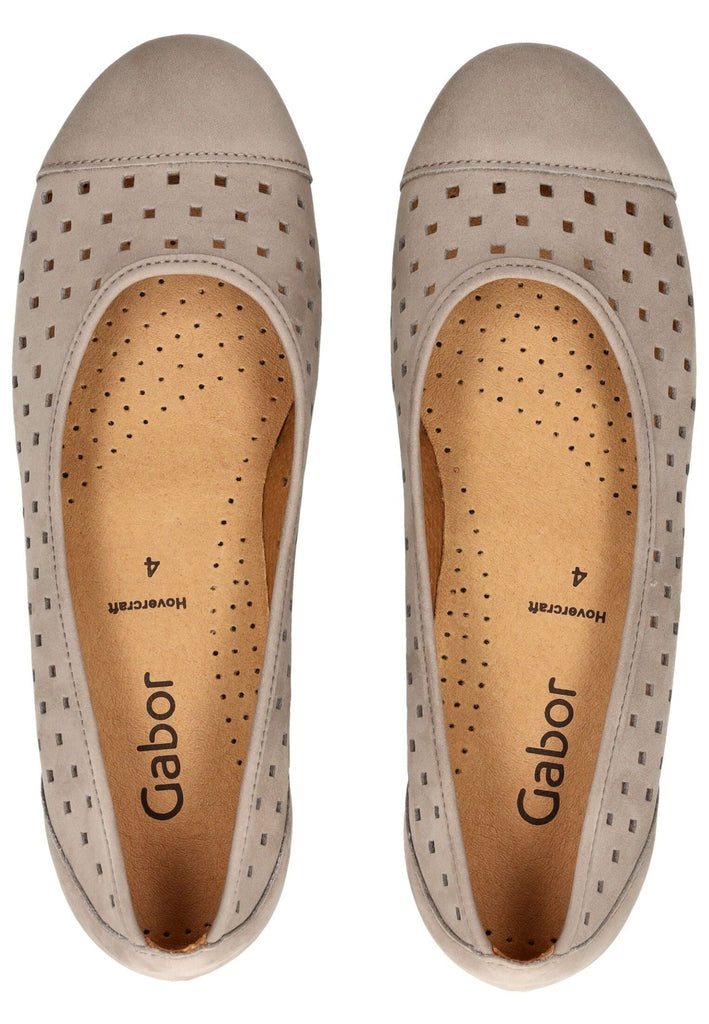 Gabor Ballerinas Nubukleder Leinen