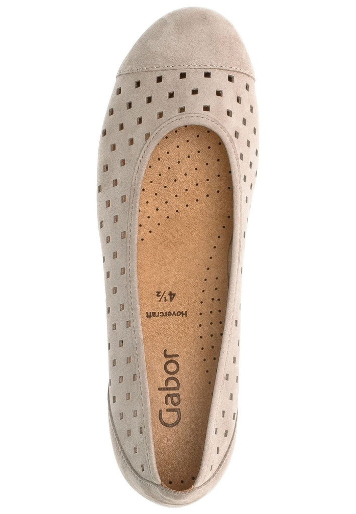 Gabor Ballerinas Nubukleder Leinen