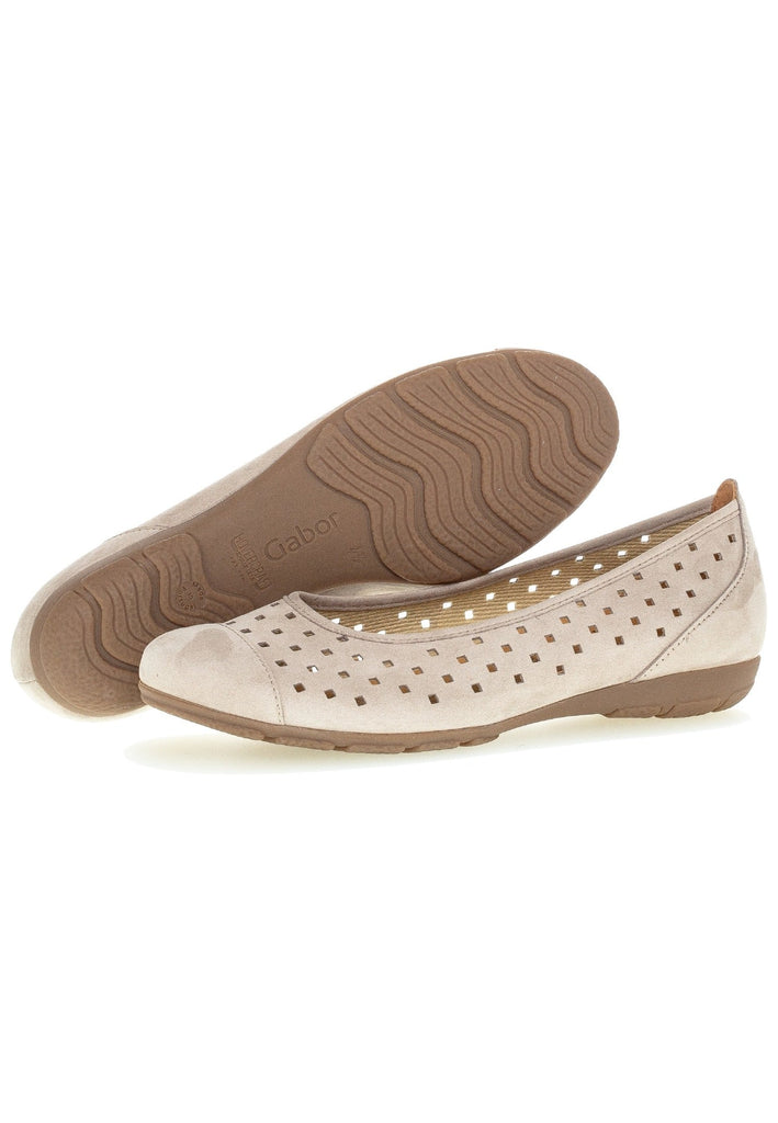 Gabor Ballerinas Nubukleder Leinen