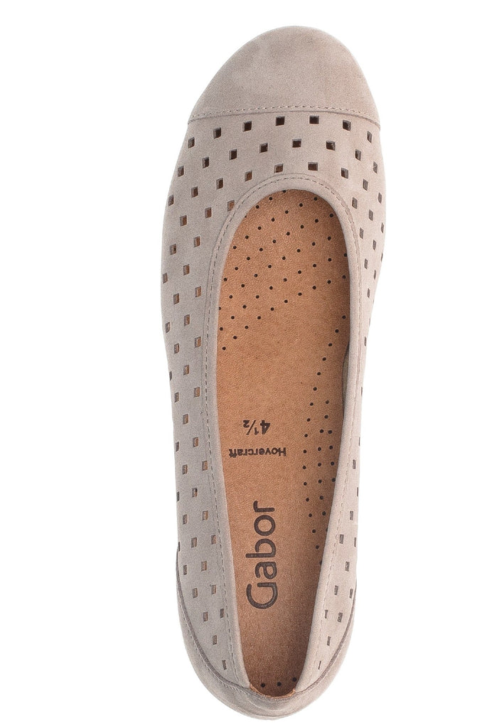 Gabor Ballerinas Nubukleder Leinen