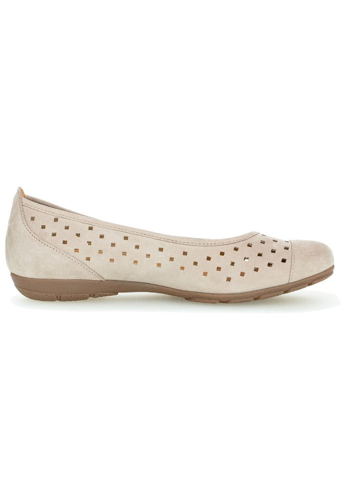 Gabor Ballerinas Nubukleder Leinen