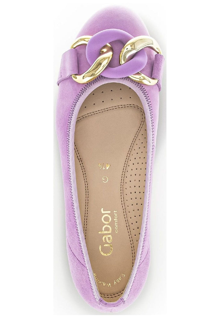 Gabor Ballerinas Veloursleder Flieder