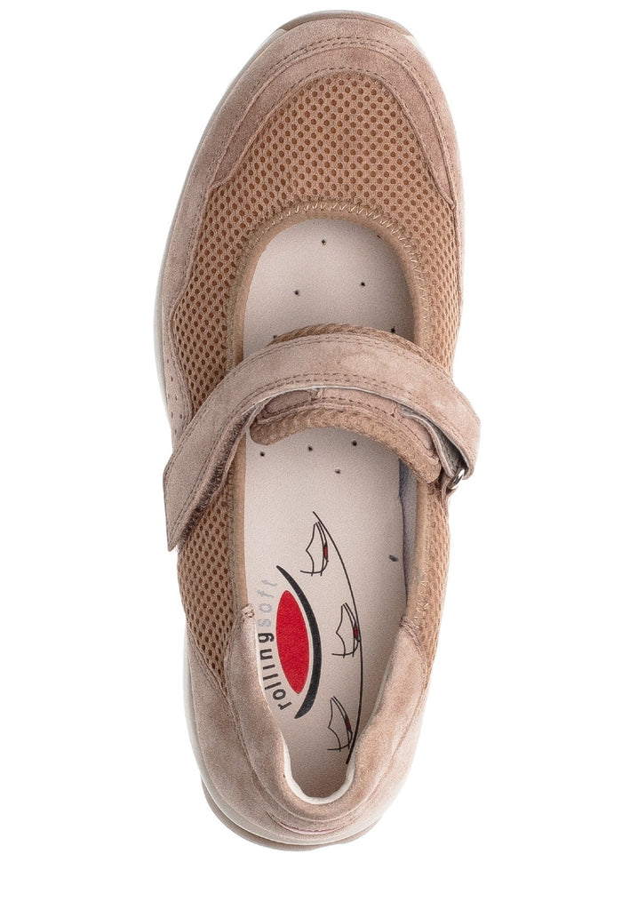 Gabor Ballerinas Veloursleder Hellbraun