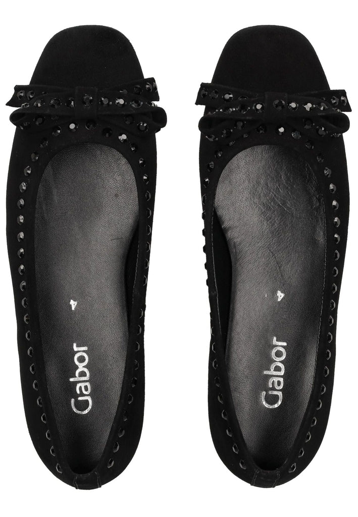 Gabor Ballerinas Veloursleder Schwarz