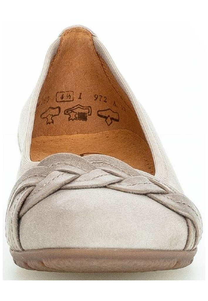 Gabor Ballerinas Veloursleder/Textil Beige/Gold
