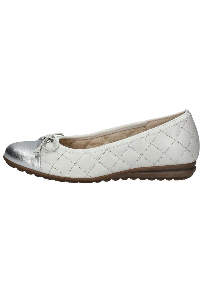 Ballerinas Gabor Comfort Ballerinas Leder Weiß/Silber