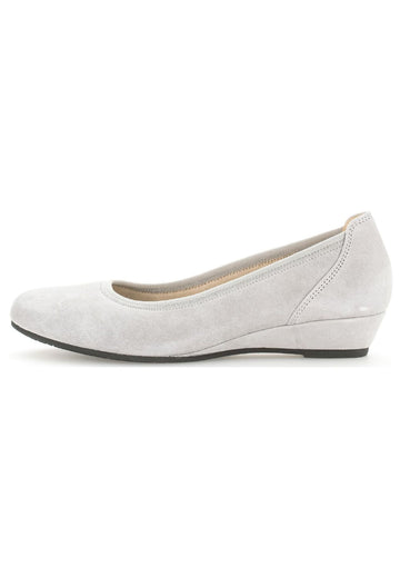 Ballerinas Gabor Comfort Ballerinas Veloursleder Hellgrau