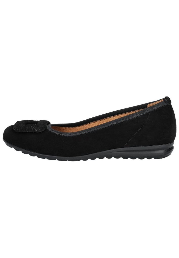 Ballerinas Gabor Comfort Ballerinas Veloursleder Schwarz