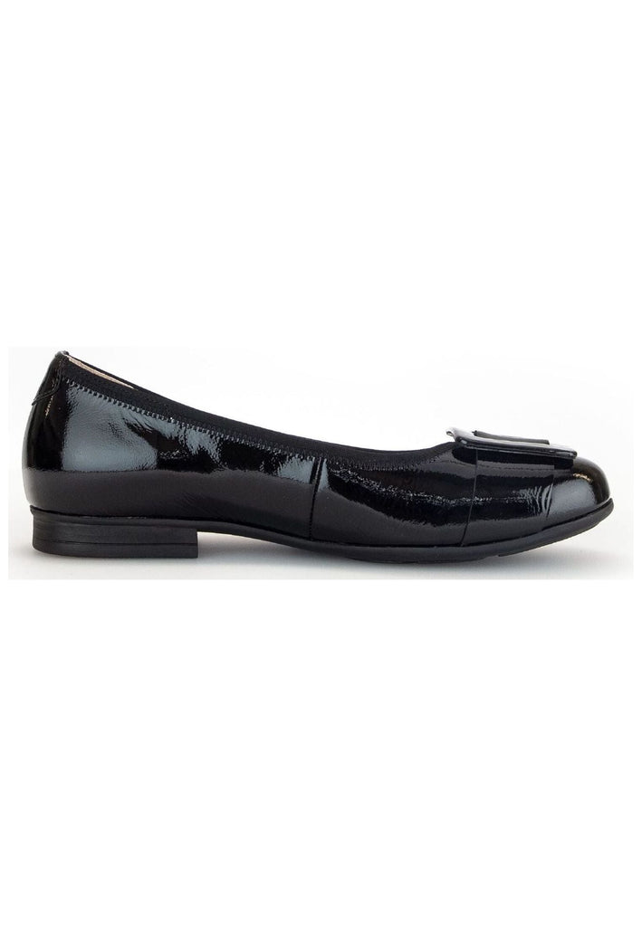 Gabor Comfort Ballerinas Leder Schwarz Lack