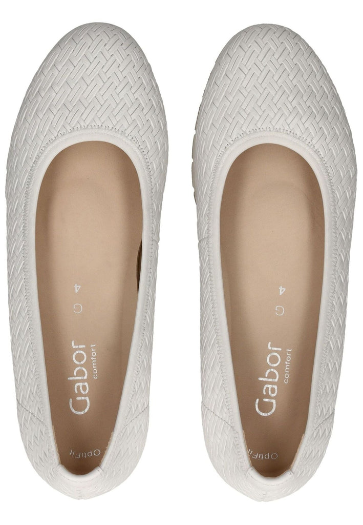 Gabor Comfort Ballerinas Leder Weiß