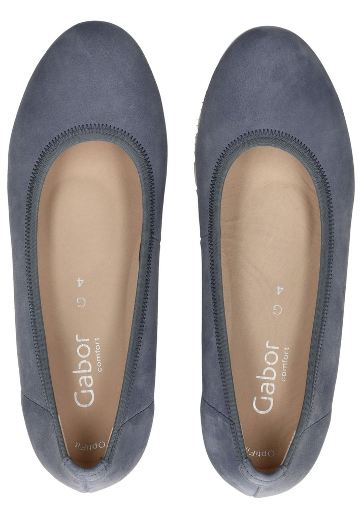 Gabor Comfort Ballerinas Nubukleder Blau