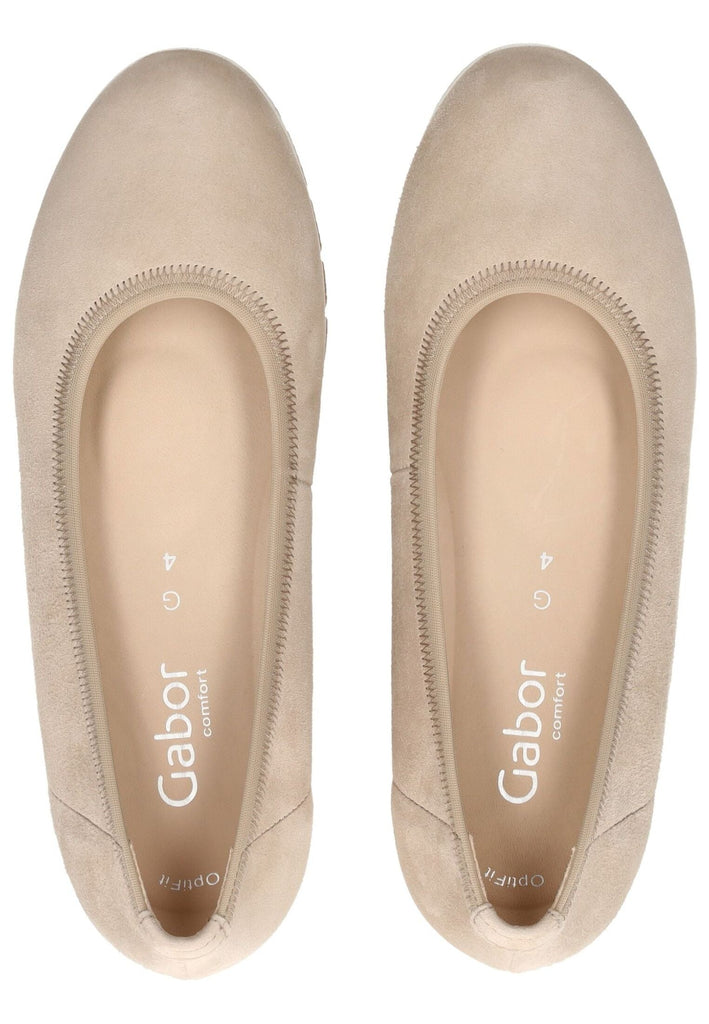 Gabor Comfort Ballerinas Veloursleder Creme