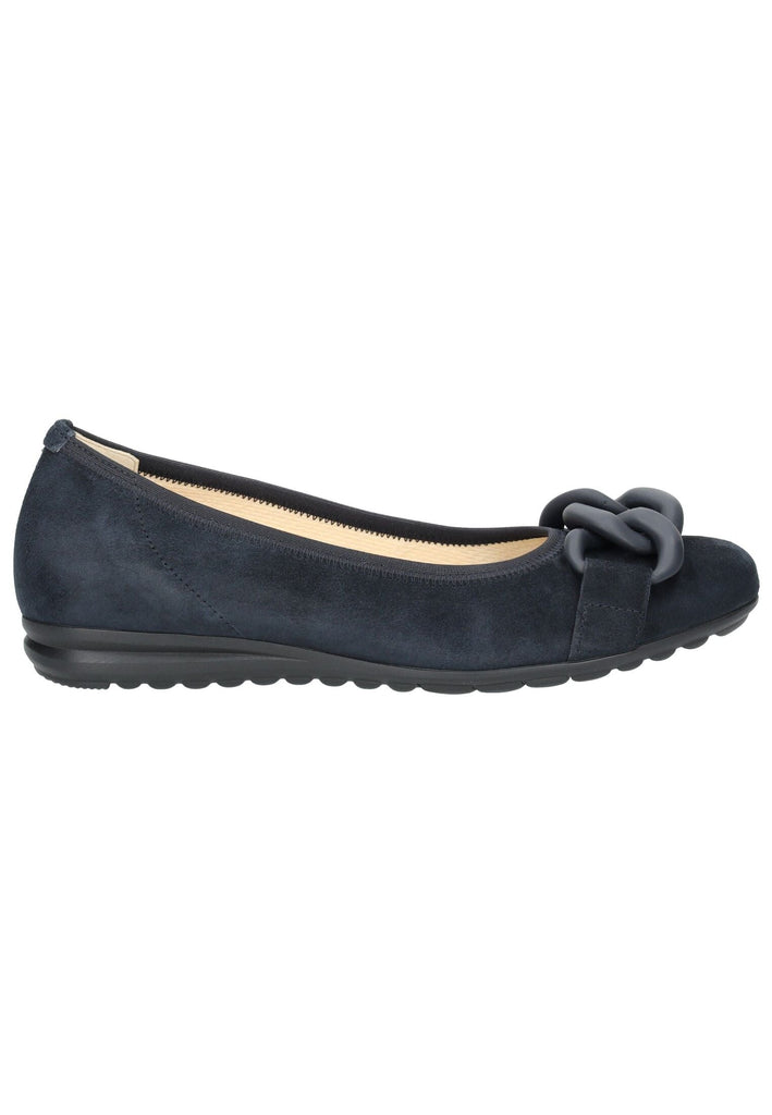 Gabor Comfort Ballerinas Veloursleder Dunkelblau