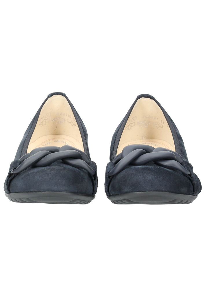 Gabor Comfort Ballerinas Veloursleder Dunkelblau