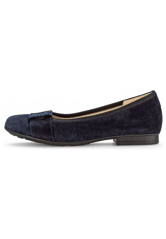 Gabor Comfort Ballerinas Veloursleder Dunkelblau