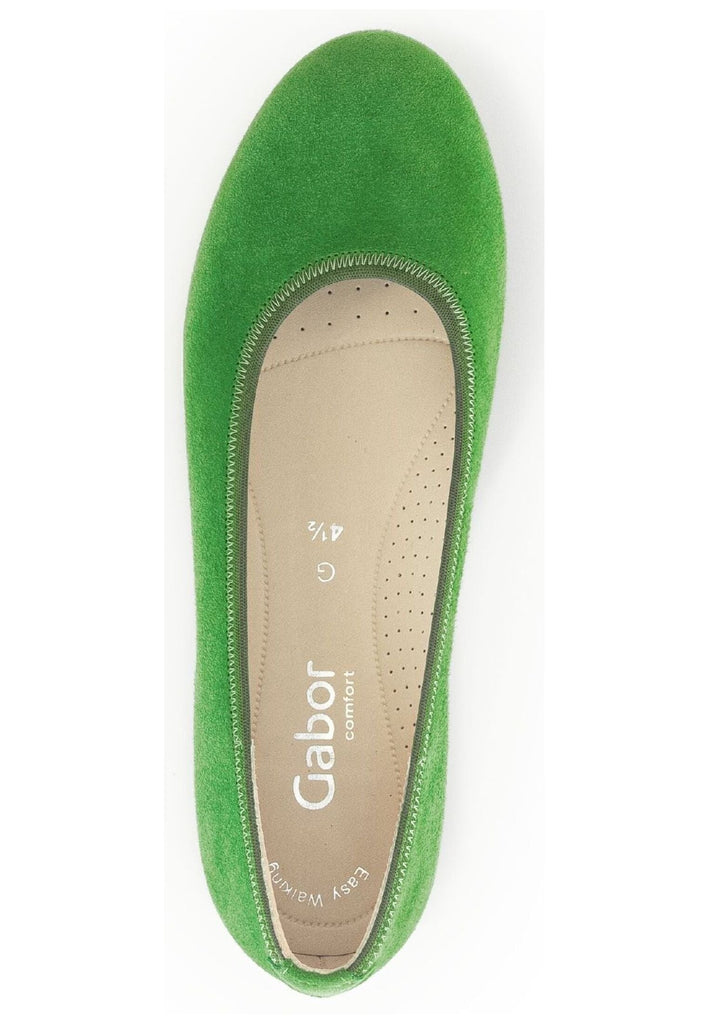 Gabor Comfort Ballerinas Veloursleder Grün